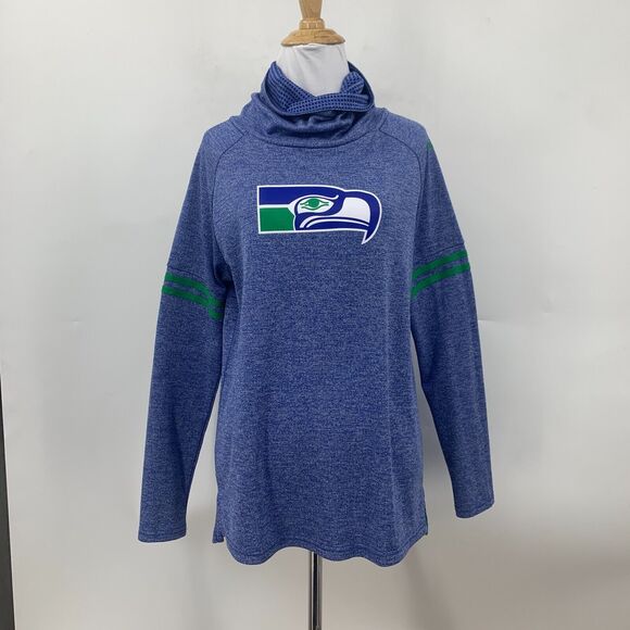 Nike Seattle Seahawks Sweatshirt Women S Small Jumper Turtleneck Dri Fit Sweater - Picture 2 of 14